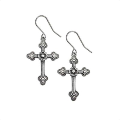 Gothic Ohrringe Ohrhänger Kreuze Cross Neo Viktorianisch Gotik WGT ALCHEMY E464