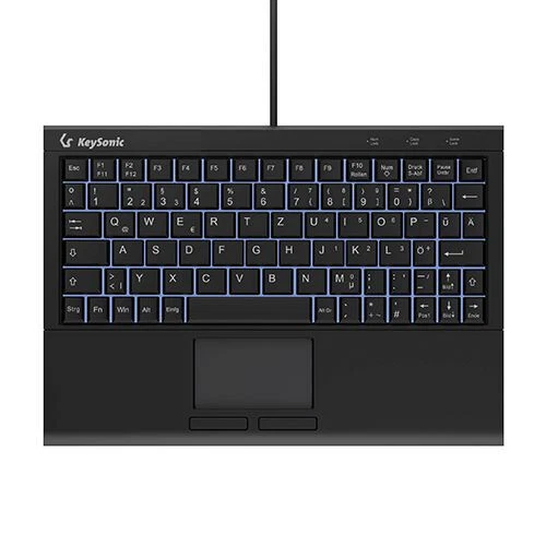 KEYSONIC KSK-3211ELU Mini-USB-Tastatur Hintergrundbeleuchtung 60963 B-Ware