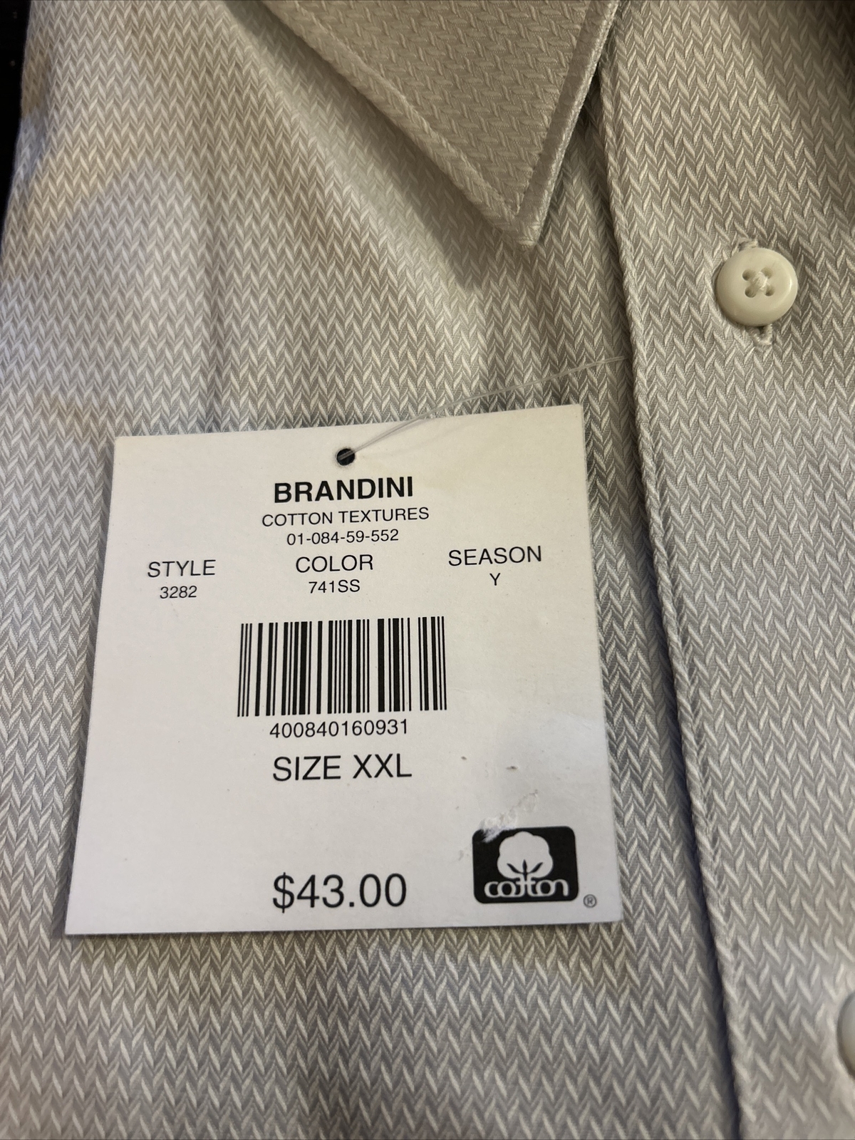 Brandini Men’s Button Down Dress Shirt Cotton XXL 2XL Brand New NWT | eBay