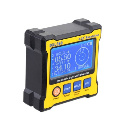 DXL360 Dual  Digital Angle Protractor with 5 Side  Base D2W4