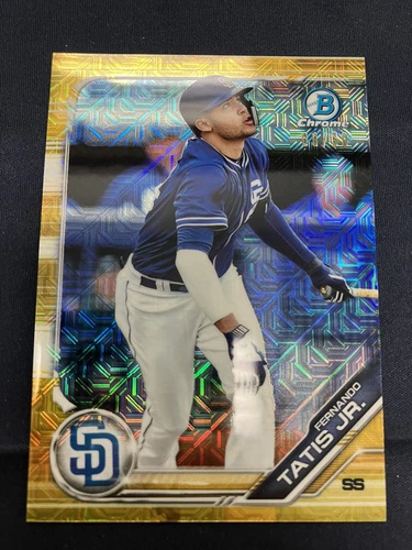 Padres Fernando Tatis Jr 2019 Bowman Chrome Gold Mega Refractor #’d 9/50