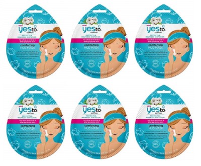 Yes To Cotton for Ultra Sensitive/Allergy Prone Skin Comforting Mud Mask (6 Pk)
