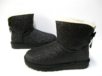 UGG MINI BAILEY BOW SPARKLE WOMEN BOOTS BLACK US 7 /UK 5 /EU 38