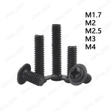 Black Steel Phillips Pan Head Screws With Collar M1.7 M2 M2.5 M3 M4