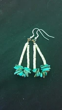 Navajo Handcrafted Natural turquoise Earrings