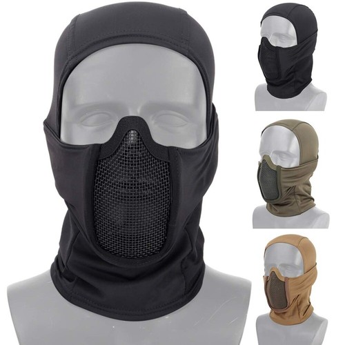 Tactical Balaclava Mesh Mask Airsoft Paintball Full Face Protection Ninja Hood