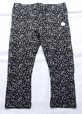 American Eagle Girl's Printed 3/4 Length Leggings EJ3 Black Size 14 (11-12Y) NWT