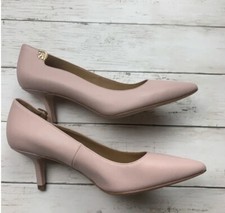 Tory Burch Elizabeth Sea Shell Pink Leather Kitten Heel Pointy Toe Pump Sz 10
