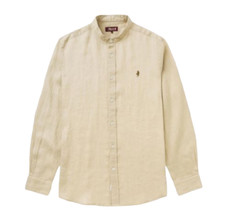 Camicia Uomo Guru MCS 100% Lino Collo Coreana 10MSH202-02608 Willow