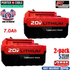 for PORTER CABLE PCC680L 20V 20 Volt Lithium-Ion Battery PCC685L 7.0Ah MAX