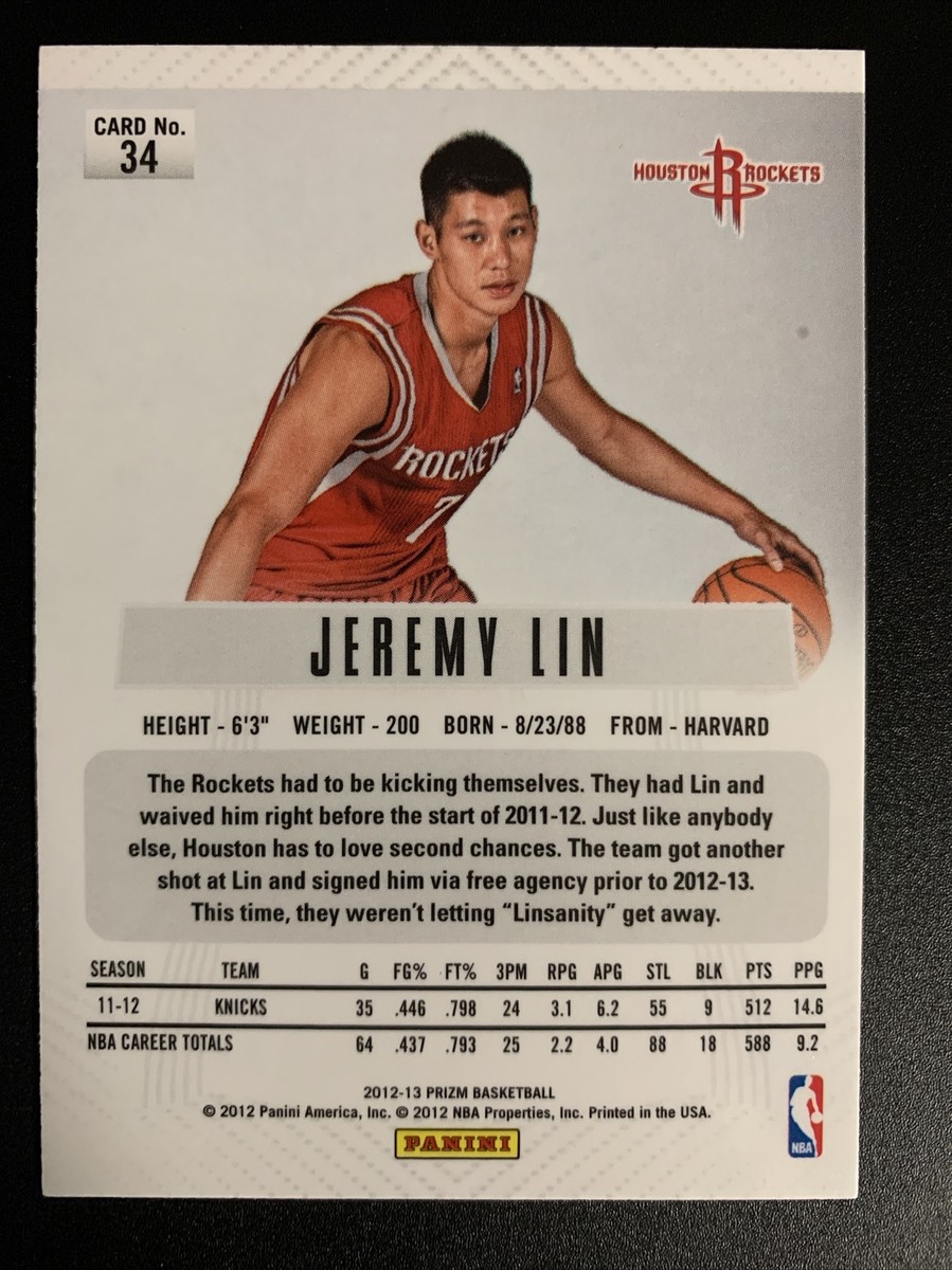 その他 NBA Jeremy Lin 12-13 Prizm 2012-13 Panini Prizm Jeremy Lin #34 | eBay
