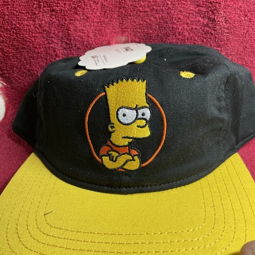 new BART SIMPSON HAT snapback UNSTRUCTURED dad hat 90s retro black yellow ADULT - Picture 4 of 4