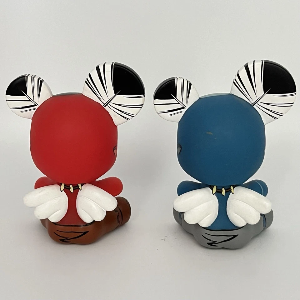 Toy2R Baby Qee Vinyl Figures Luuna Pipintu Bear Limited Ed Red Blue 3.5 in 2009 - Image 3 of 4