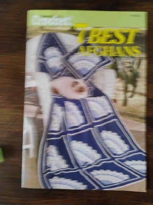 7 BEST AFGHANS HOOKED ON CROCHET BOOK 911504 1991
