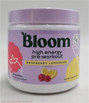 BLOOM NUTRITION High Energy Pre-Workout Raspberry Lemonade EXP: 01/2028