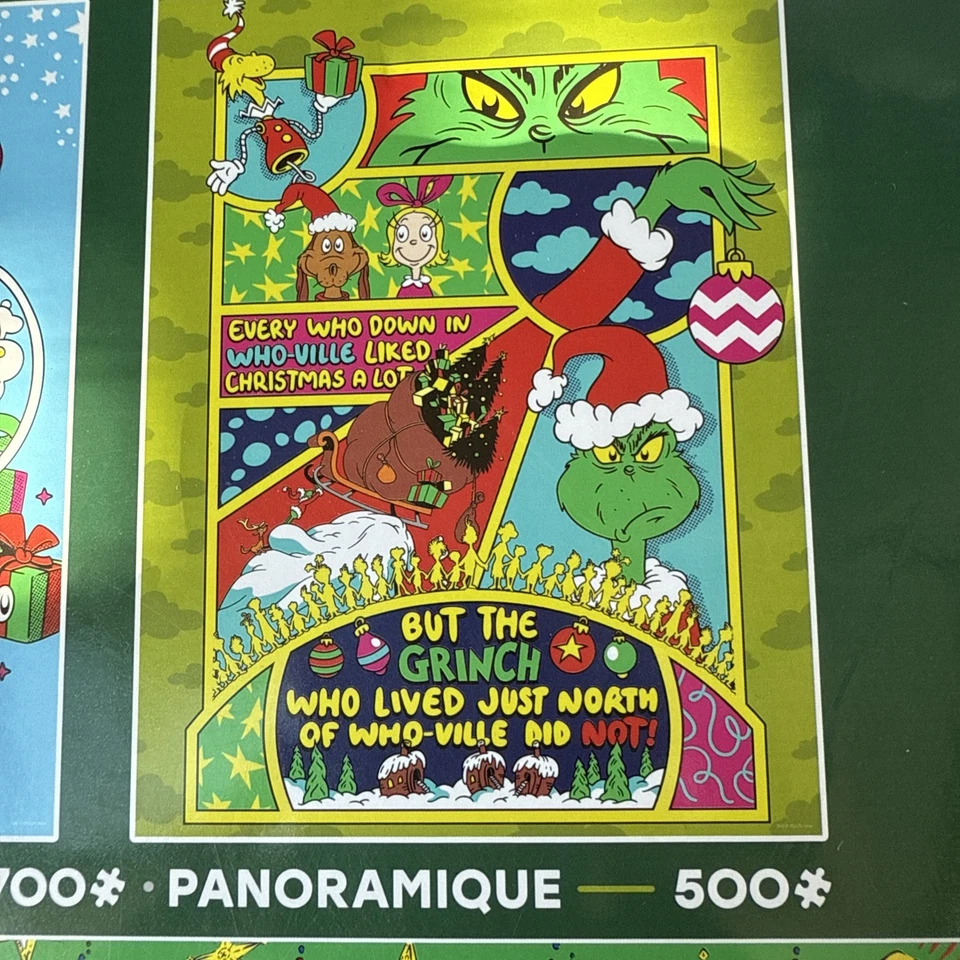 Dr. Seuss The Grinch 3 Puzzle Box Set-300, 500 & 700pcs + Puzzle Saver-Fast Ship - Image 4 of 4