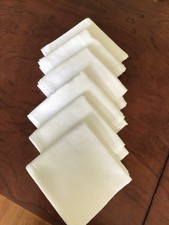 six Linen damask Table Napkins  (24+