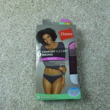 Hanes Underwear Womens 7 Large Bikinis Comfort Flex Fit Seamless 6 Pairs