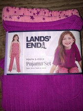 Girl's Size 5/6 3 Pc Pajama Set Land's End New With Tags 47