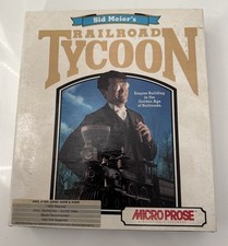 Sid Meier's Railroad Tycoon Amiga Game - w/Manual Big Box Rare Business Sim
