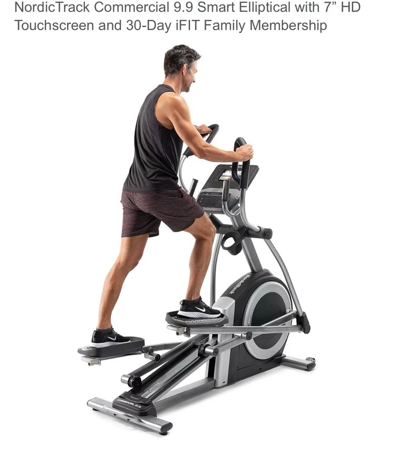 New NordicTrack Commercial 9.9 Smart Elliptical with 7” HD Touchscreen - Image 2 of 4