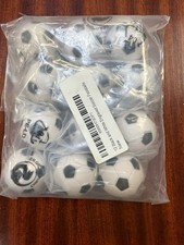 Foosball Table Foosballs Soccer Ball Style Set of 12 Black and White Engraved
