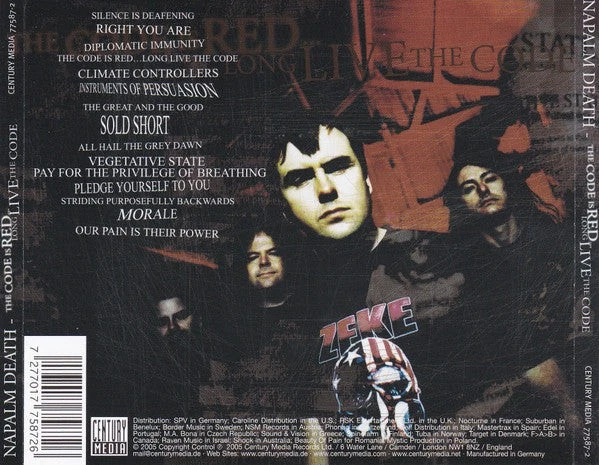 Napalm Death - Code Is Red... Long Live The Code - Used CD - V5783z Foto 2 de 4