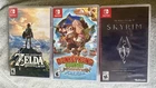 3 Nintendo Switch Games Zelda Donkey Kong Skyrim Preowned