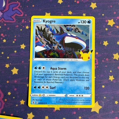 Pokémon TCG Holo Kyogre 3/25