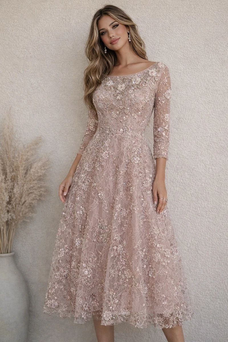green emerald velvet dress ASHLEYlauren 11302 Beaded Gown with Dolman Sleeves main image 0