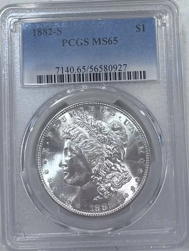 1882-S MS65 PCGS MORGAN SILVER DOLLAR SUPERB COIN