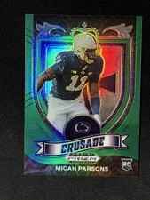 Micah Parsons 2021 Prizm Draft Picks Green Crusade Rookie