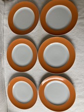 6x Thomas Sunny Day orange Frühstücksteller 22 cm Kuchenteller Porzellan 