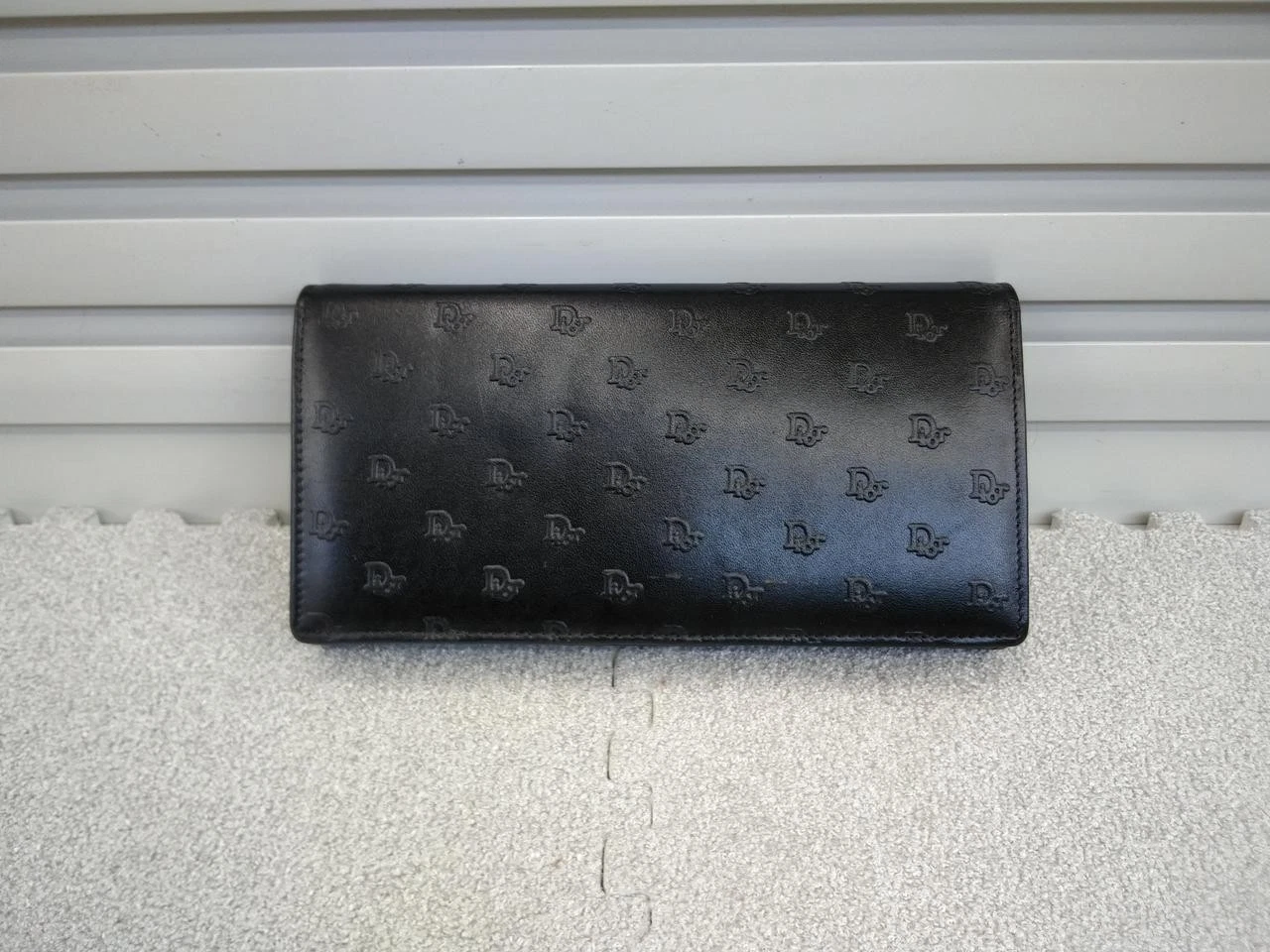 Portefeuille long noir Christian Dior 584122