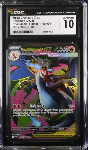 Mega Charizard X EX 109/094 Ultra Rare Holo Pokemon CGC 10 Gem Mint