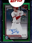 2024 Bowman Draft Tyson Lewis Chrome Auto Green Refractor 1st #/99 Reds