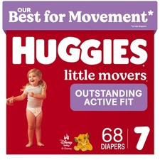 Huggies Little Movers Diapers Size 7, 68 Count