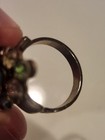 Silver-Tone Cocktail Cluster Ring Blue Marquise Crystal Center, Pinch Ring — photo 4