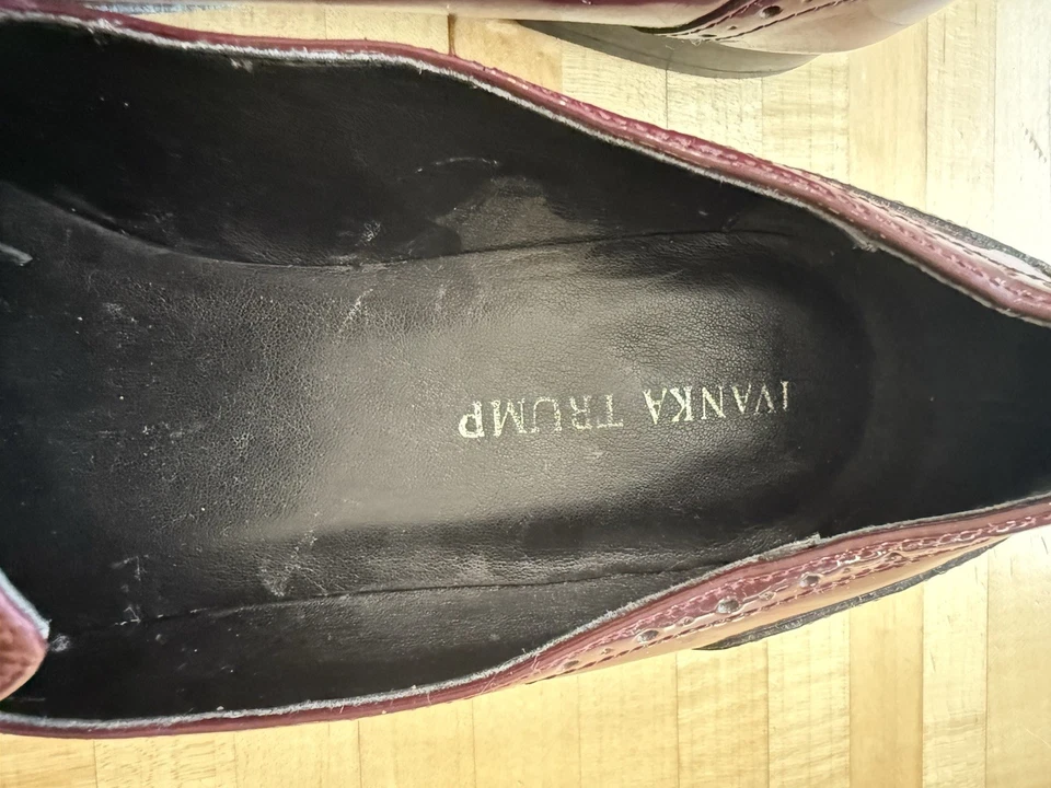Ivanka Trump Maroon Patent Leather Loafers size 10 Used - Originally $149 - Image 2 of 4
