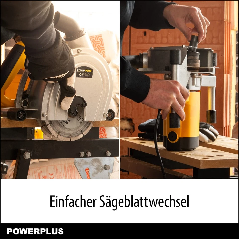 POWER plus Mauernutfräse POWX0650 - Profi Schlitzfräse mit 1800 Watt und Säge... - Bild 4 von 4