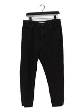 Topshop Women's Jeans W 32 in; L 30 in Black Cotton with Polyester Straight