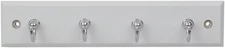 Key Organizer Hanger Wall-mounted For White Includes 4 Hooks Mdf And Steel Rack