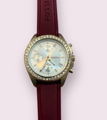 Fossil ES 2964 Decker Swarovski Crystal Stone Bezel Rose  display picture 2