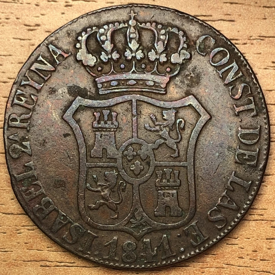 Espagne Catalogne 1841 6 quartos - Photo 2/4