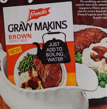 Vintage 1970's Ad French's Gravy Makins Brown Gravy Mix 60 Seconds