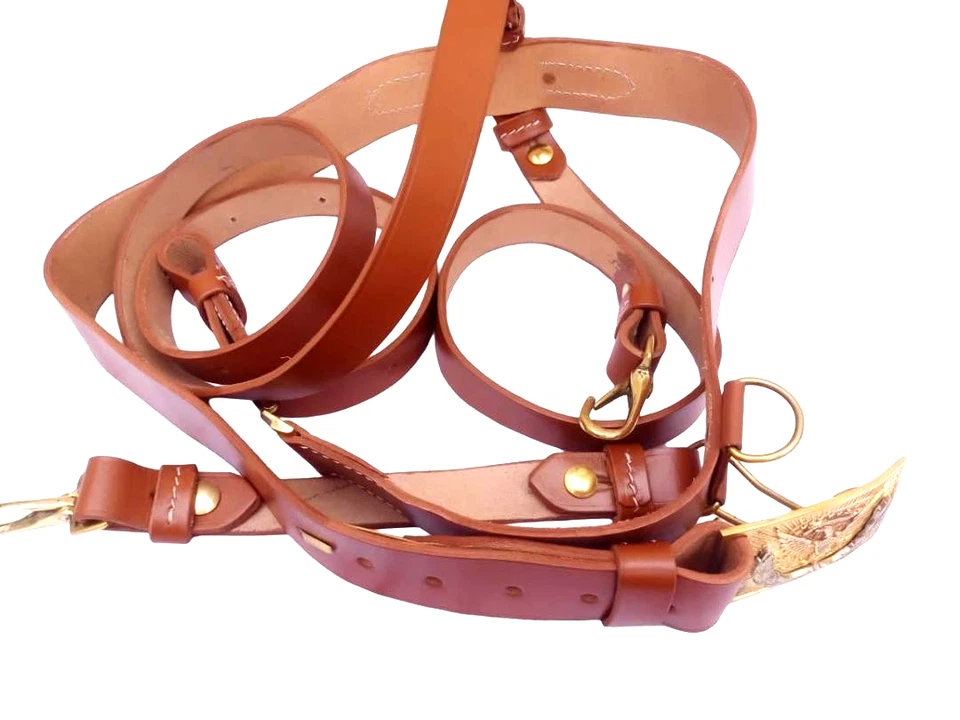 Unión de la Guerra Civil de los Estados Unidos Oficial Espada Cinturón Gorra Bolsa Ejército Cuero Fundas Foto 4 de 4