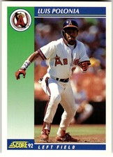 1992 Score #68 Luis Polonia California Angels MLB