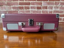 Open Box- Cruiser Plus Portable Turntable with Bluetooth In/Out - Burgundy