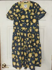 ModCloth Bea Dot XL Floral Retro Dress Summer Resort Cottagecore Sunflower