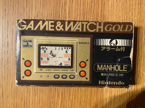 Nintendo Game & Watch Gold series Manhole MH-06 1st edition box 1981 good